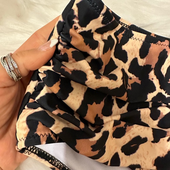 NWT High Waisted Leopard Bikini Bottoms - Picture 2 of 6